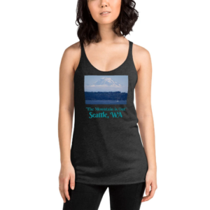 Seattle, Washington / Mount Rainier - Women's Racerback Tank / Hometown / Vanlife / Souvenir